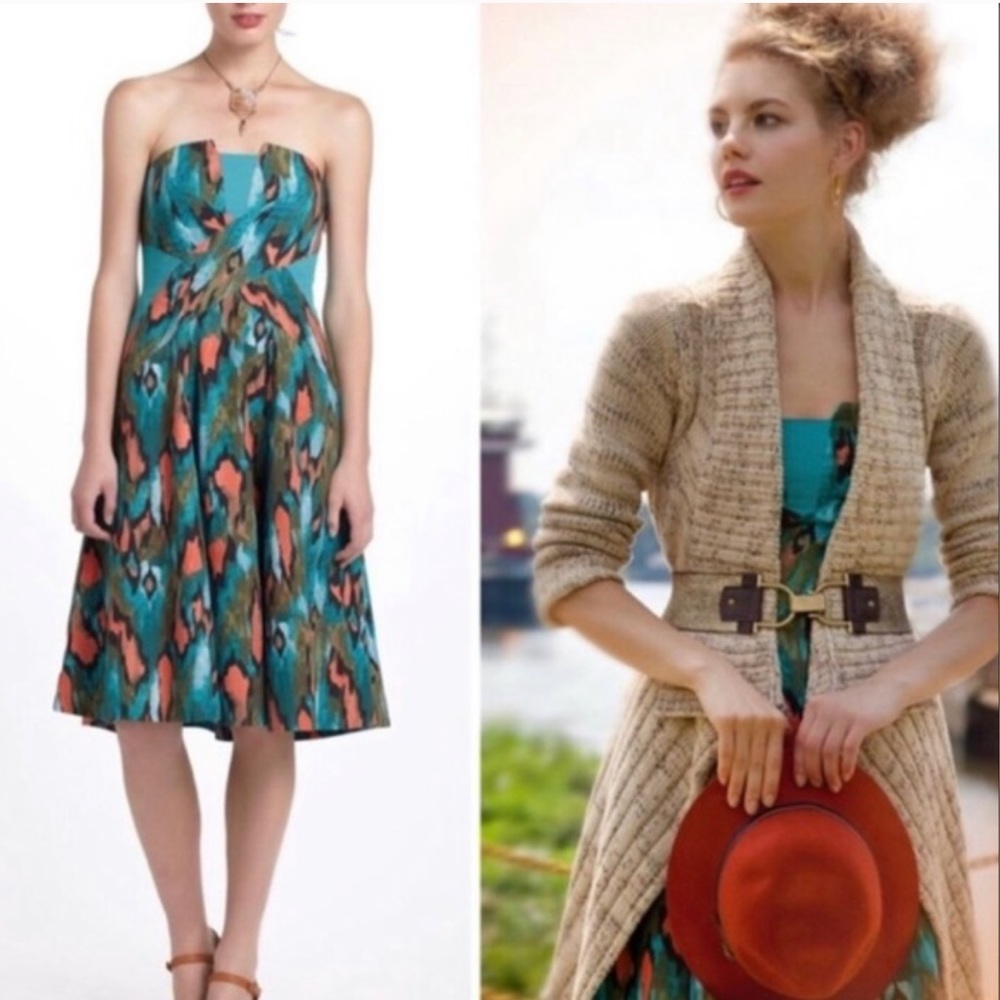 Anthropologie Girls From Savoy Painted Ikat Dress NWT - Picture 9 of 10